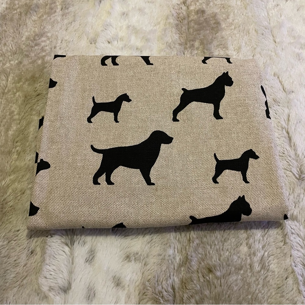 Premier Prints Fabric. Oatmeal/Black. 87% Cotton 13% Rayon. 56”x 24”